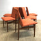 Six Parker Mid Century Slab Back Dining Chairs - New Upholstery