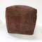 Suede leather ottoman