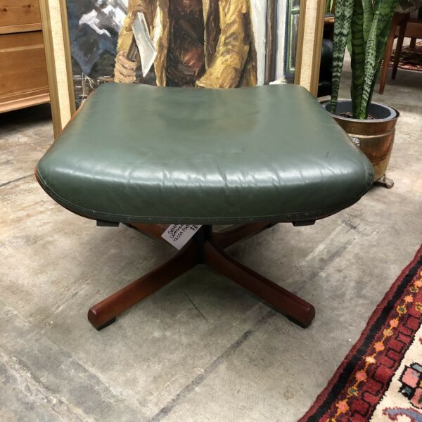 Tessa Green Leather Foot Stool
