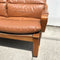 Mid Century Tessa Two Seater Tan Leather Lounge