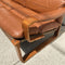 Mid Century Tessa Two Seater Tan Leather Lounge