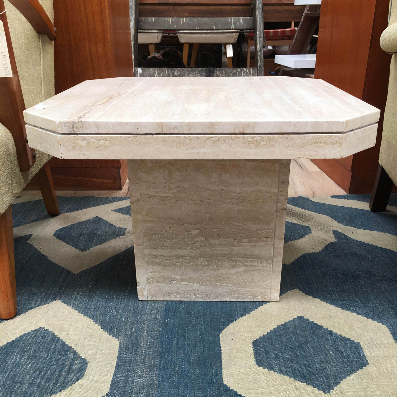 Travertine Square Side / Coffee Table