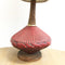 Vintage 1970’s Teak and Ceramic Lamp With Custom Shade