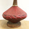 Vintage 1970’s Teak and Ceramic Lamp With Custom Shade