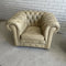 Vintage Bone Leather Chesterfield Armchairs