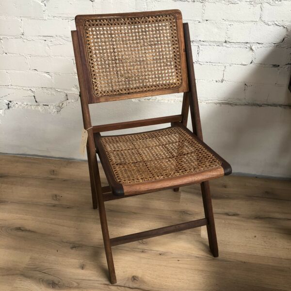 Vintage Folding Rattan Chair