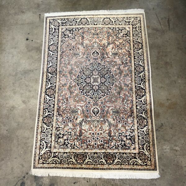 Vintage Hand Made Silk Rug