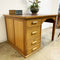 Vintage Leather Topped 4 Drawer Desk