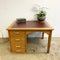 Vintage Leather Topped 4 Drawer Desk