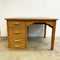 Vintage Leather Topped 4 Drawer Desk
