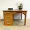 Vintage Leather Topped 4 Drawer Desk