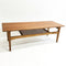 Vintage Mid Century Coffee Table With Rattan Shelf