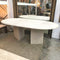 Vintage Travertine Large Oval Dining Table