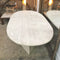 Vintage Travertine Large Oval Dining Table