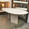 Vintage Travertine Large Oval Dining Table