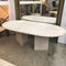 Vintage Travertine Large Oval Dining Table