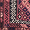 Vintage Wool Kilim Diamond Patterned Rug