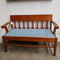 Vintage 1920's Upholstered Maple Bench Seat