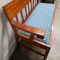 Vintage 1920's Upholstered Maple Bench Seat