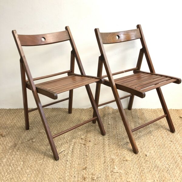 Vintage folding Teak chairs
