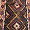 Wool Kilim Rug With Orange Diamond Pattern