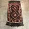 Wool Kilim Rug With Orange Diamond Pattern