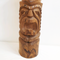 Vintage Zebra Wood Carved Tikki Statue Figure