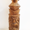 Vintage Zebra Wood Carved Tikki Statue Figure
