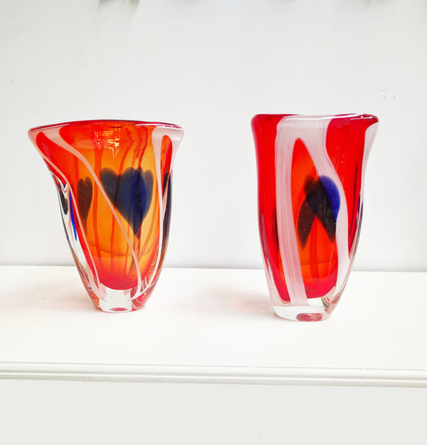 1980's Italian Art Glass Vases