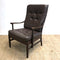 Mid Century Danish Brown Leather Armchair