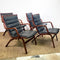 Black Leather Bentwood Armchairs
