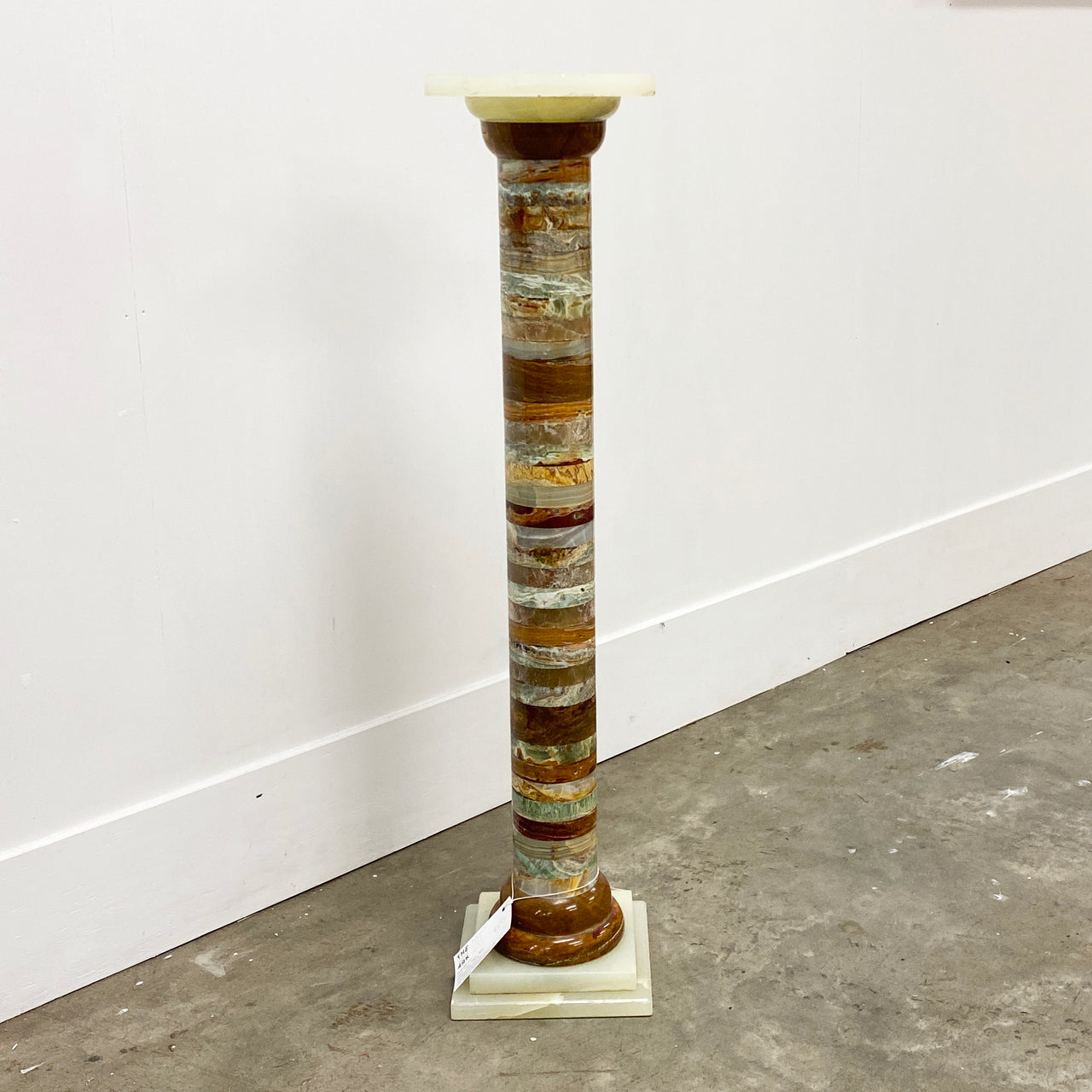 Superb Petit Art Deco French Onyx Marble Pedestal