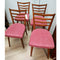 Set 4 Mid Century Ladder Back Dining Chairs