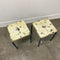 Pair 1950s Painted Metal Industrial Side Tables