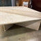 Vintage Split Level Travertine Sectional Coffee Table