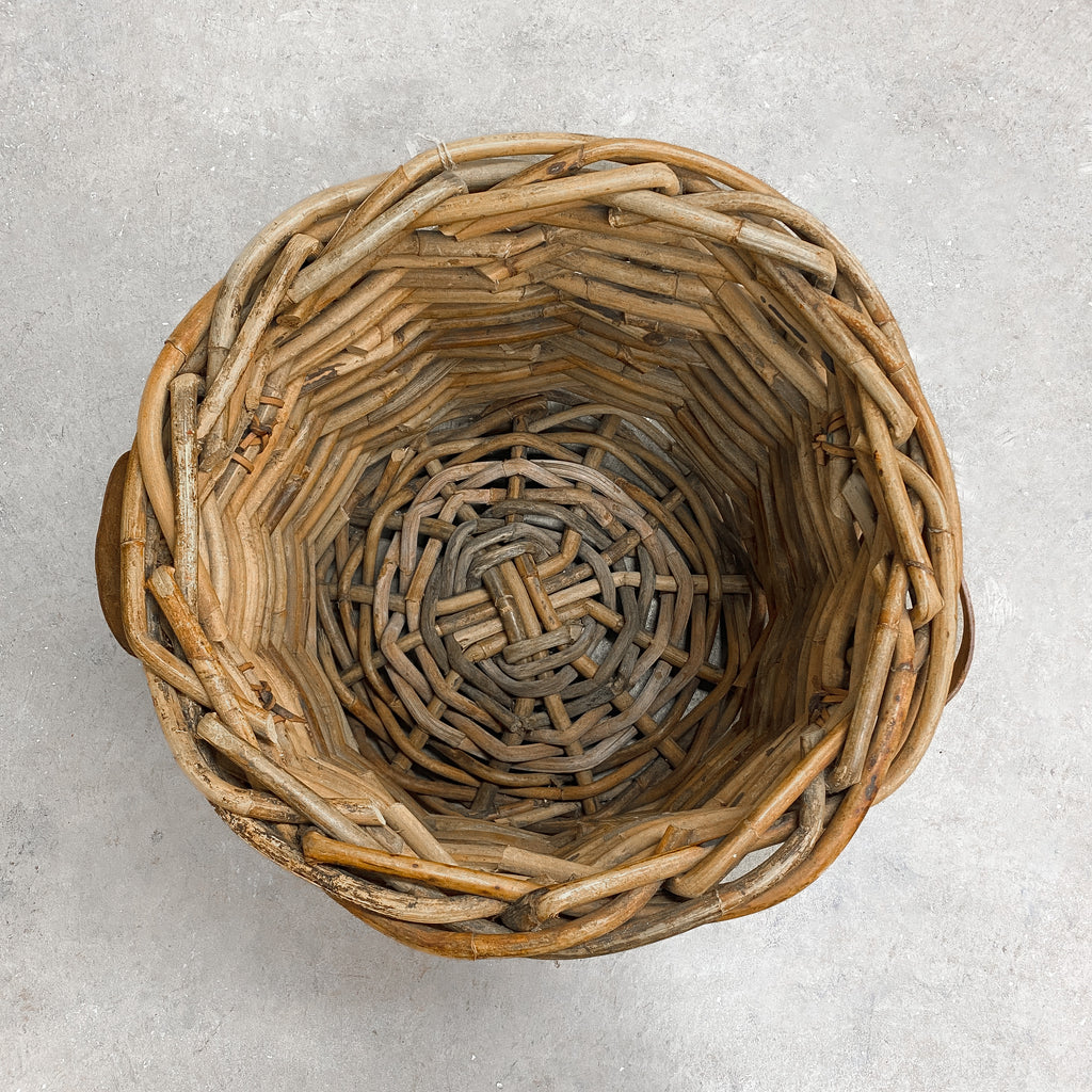 Oversized Vintage Wicker Basket