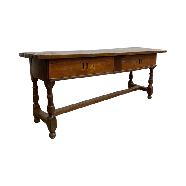 Antique 18th Century Oak Console Hall Table