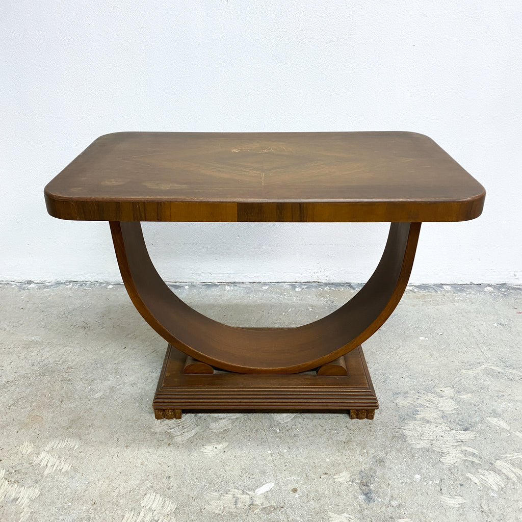 Art Deco "D" Base Side Table 1940s
