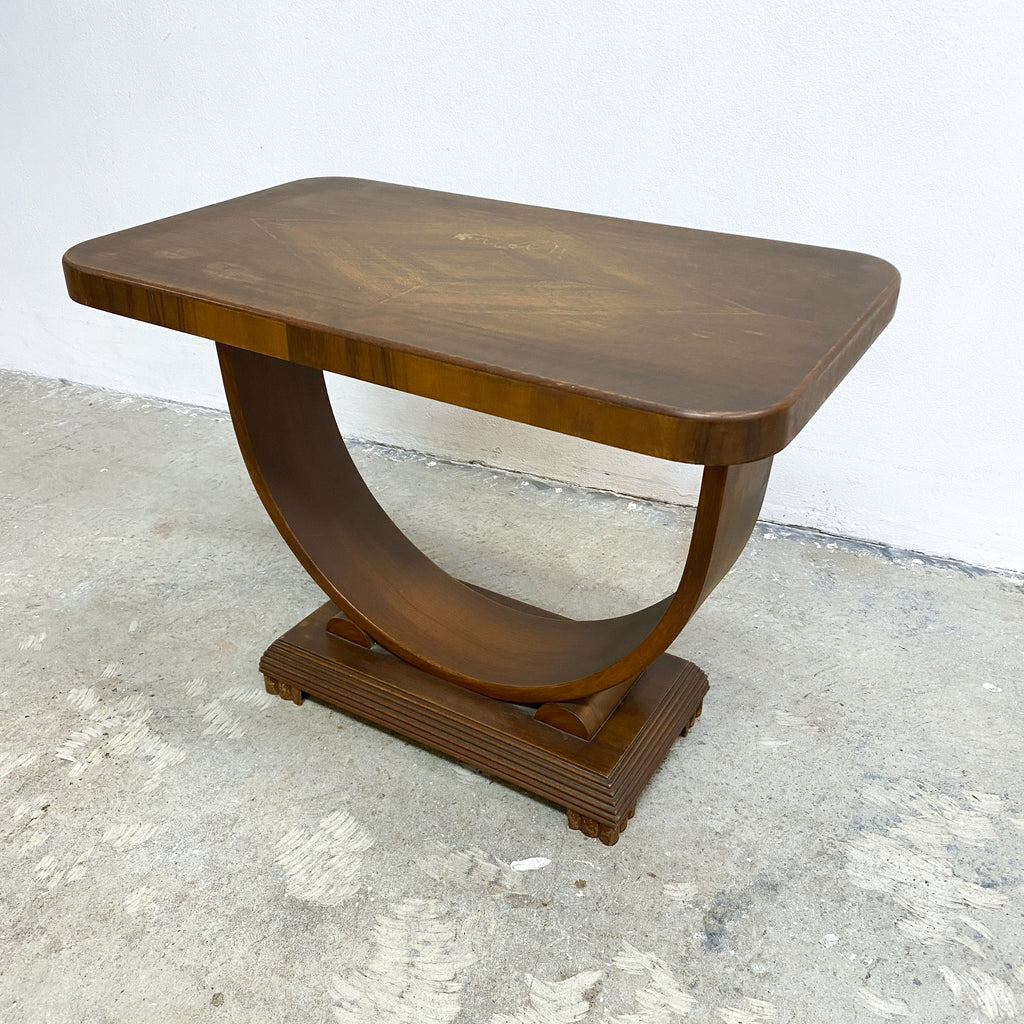 Art Deco "D" Base Side Table 1940s