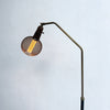 1950's Danish Standard Lamp With Grooved Brass Riser Original Bakelite Fittings