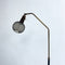 1950's Danish Standard Lamp With Grooved Brass Riser Original Bakelite Fittings