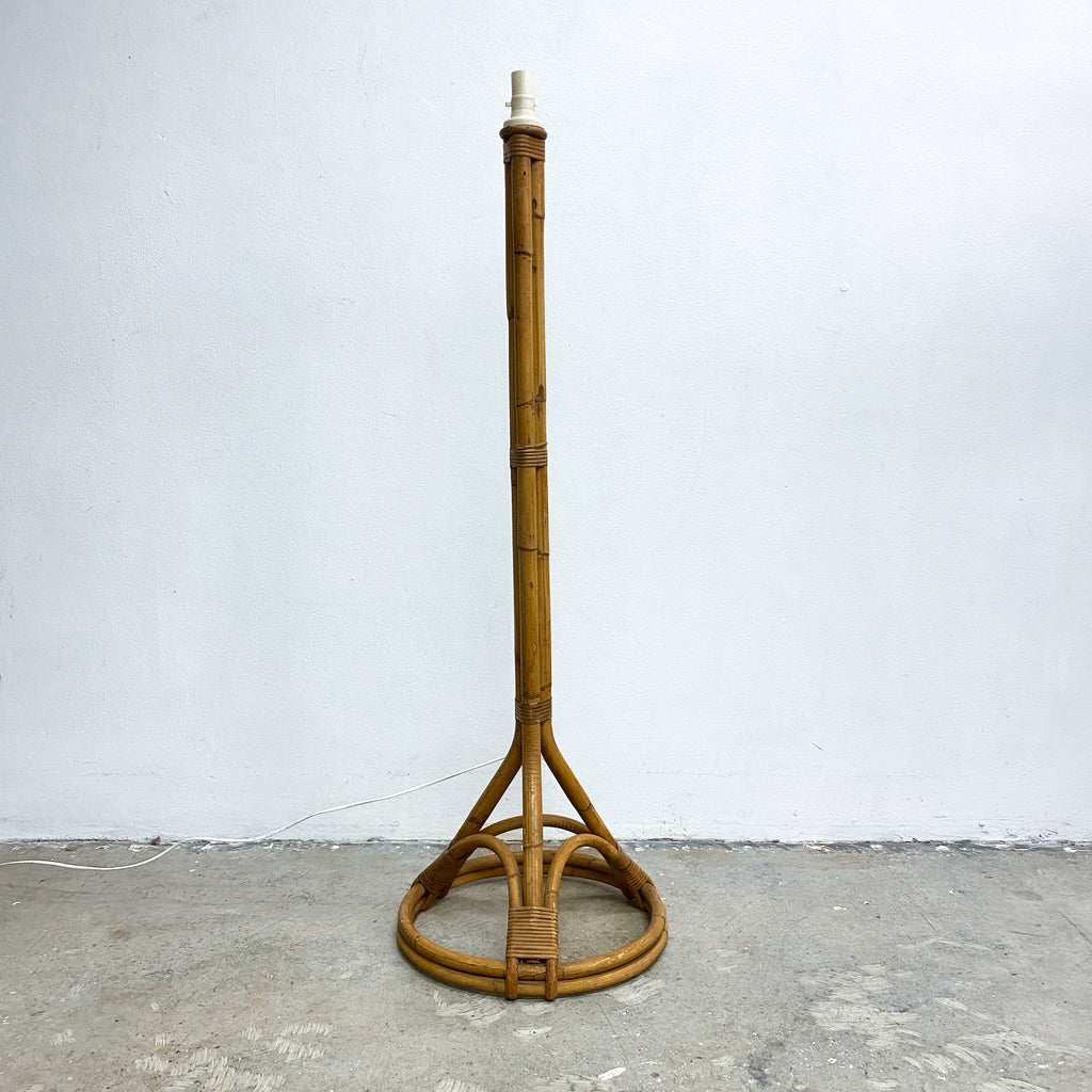 1950's Mid Century Rattan Cane Lamp.
