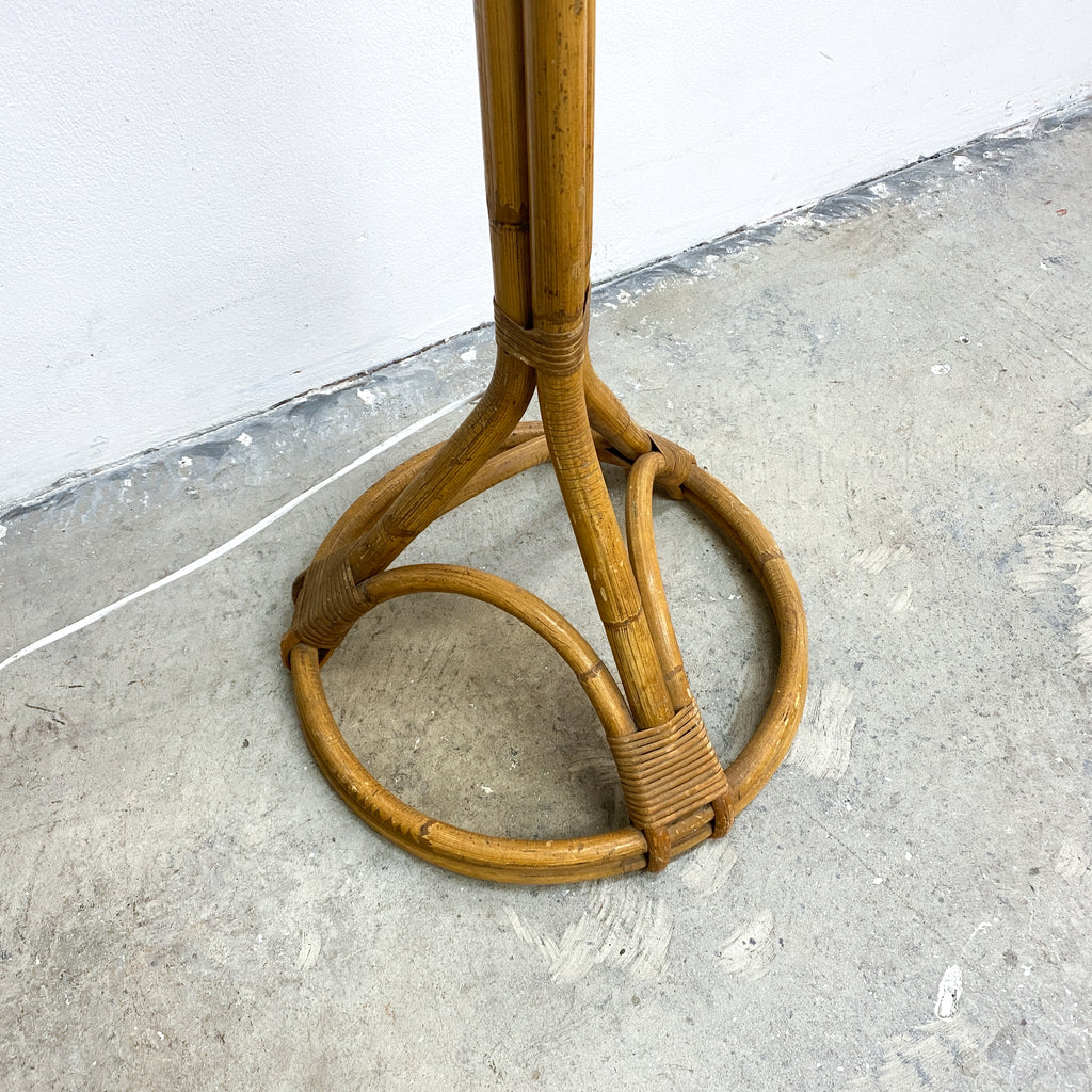 1950's Mid Century Rattan Cane Lamp.