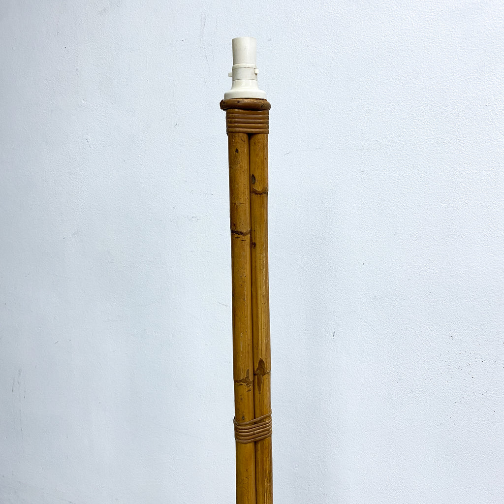 1950's Mid Century Rattan Cane Lamp.