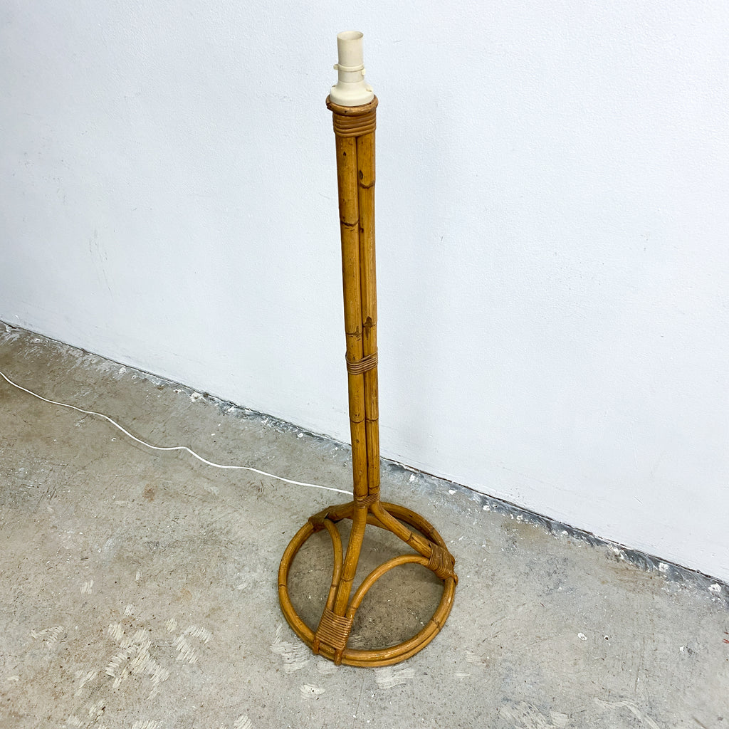 1950's Mid Century Rattan Cane Lamp.
