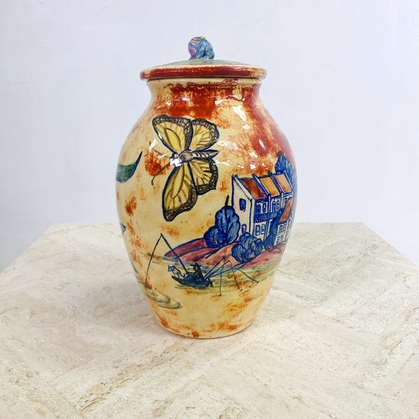 Mid Century Ceramic Lidded Pot