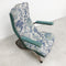 1950's Reupholstered Grasshopper Steel Frame Armchair