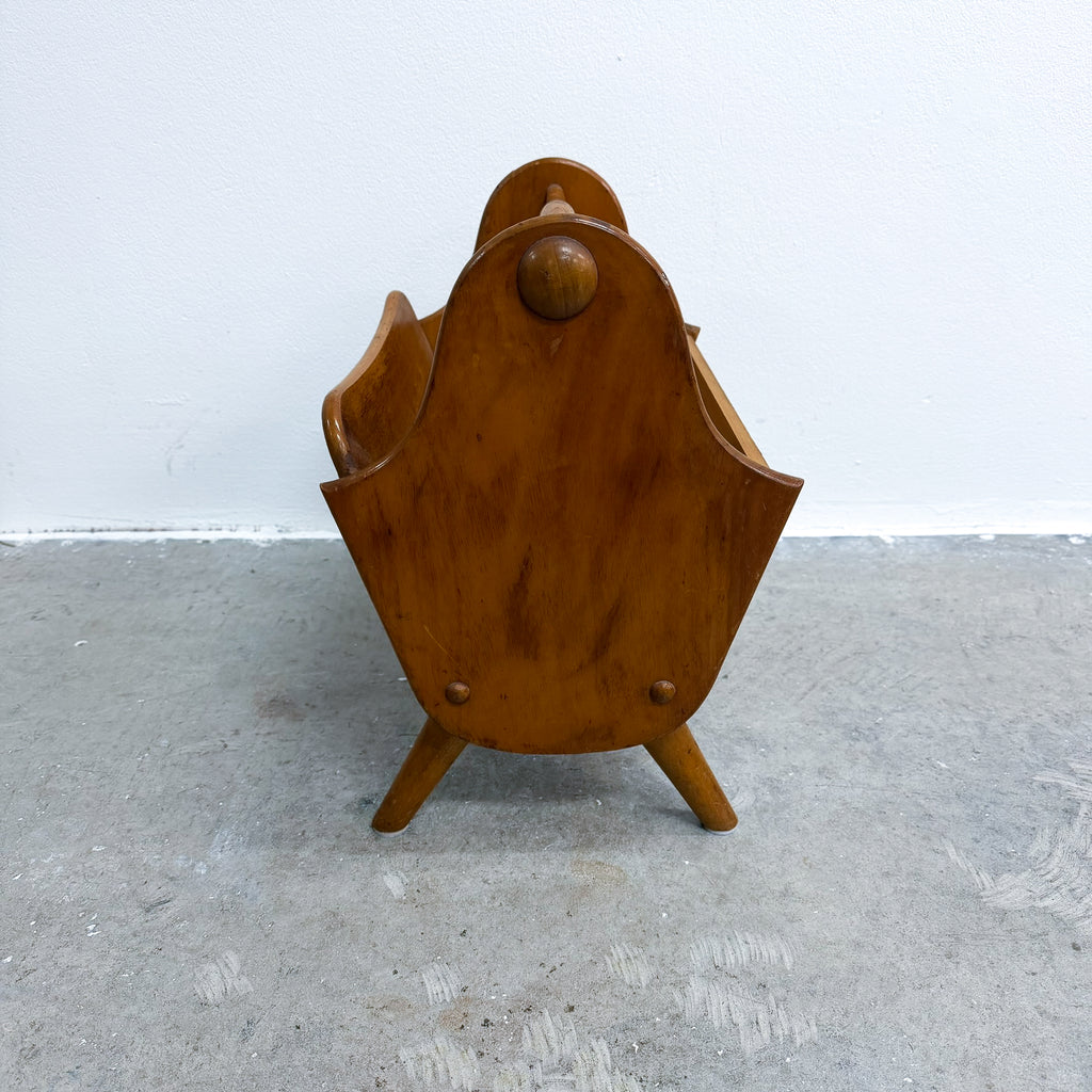 1950s Funky Timber Magazine Rack