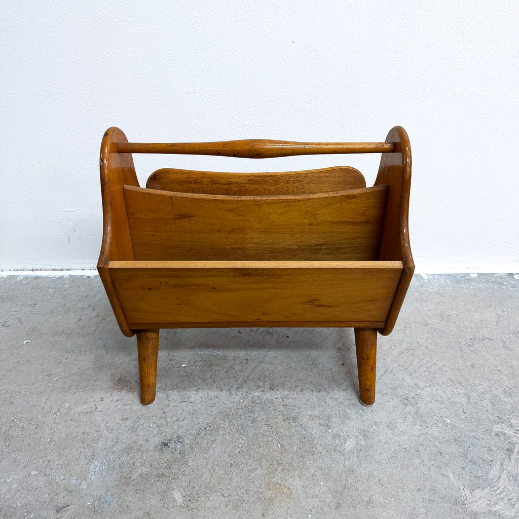 1950s Funky Timber Magazine Rack