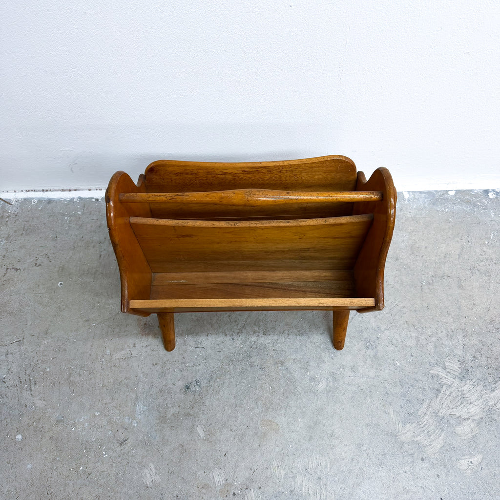 1950s Funky Timber Magazine Rack